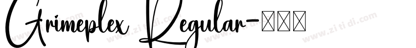 Grimeplex Regular字体转换